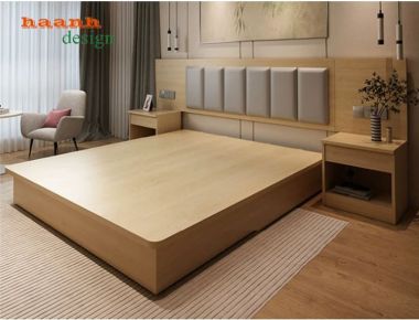Giường ngủ khách sạn gỗ công nghiệp hiện đại - GNN 013