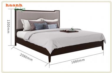 Giường khách sạn gỗ tự nhiên đẹp sang trọng GNK 004
