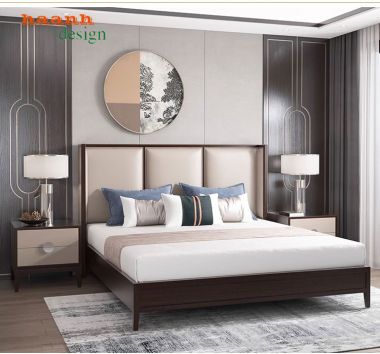 Giường ngủ khách sạn gỗ tự nhiên GNK002
