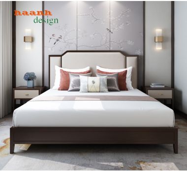 Giường khách sạn gỗ tự nhiên đẹp sang trọng GNK 004