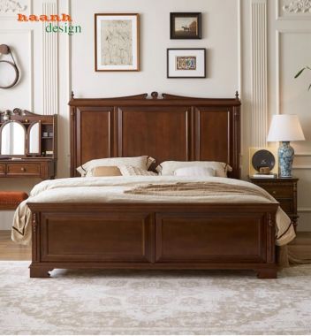 Bộ giường ngủ tân cổ điển cao cấp – Thiết kế Châu Âu-GGC 016