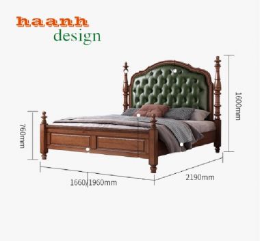 Đổi mới không gian với giường gỗ tân cổ điển-GGC 006