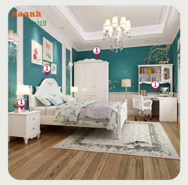 Mãn nhãn với giường tân cổ điển gỗ gõ đỏ sang trọng-GGC 012
