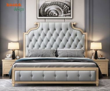 Mẫu giường ngủ tân cổ điển gỗ tự nhiên dành riêng cho bạn-GGC 008