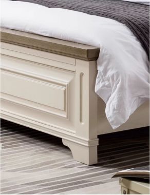 Khám phá mẫu giường ngủ tân cổ điển đẹp bằng gỗ sồi tự nhiên-GGC 015