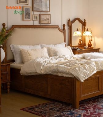 Đột Phá Không Gian Với Giường Ngủ Tân Cổ Điển Đẹp Mê Hồn-GGC 014
