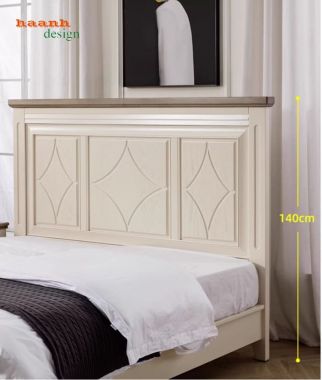 Khám phá mẫu giường ngủ tân cổ điển đẹp bằng gỗ sồi tự nhiên-GGC 015