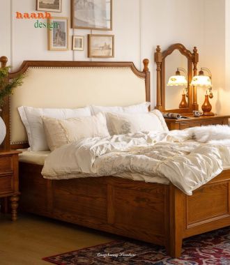 Đột Phá Không Gian Với Giường Ngủ Tân Cổ Điển Đẹp Mê Hồn-GGC 014
