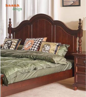Giường gỗ tự nhiên tân cổ điển và xu hướng hiện đại năm 2024-GGC 013