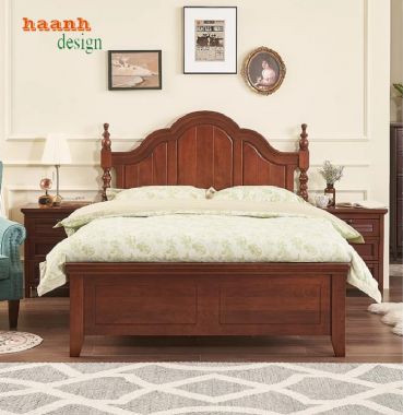 Giường gỗ tự nhiên tân cổ điển và xu hướng hiện đại năm 2024-GGC 013