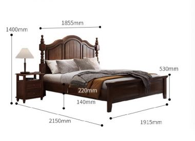 Giường gỗ tự nhiên tân cổ điển và xu hướng hiện đại năm 2024-GGC 013