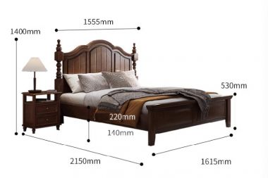 Giường gỗ tự nhiên tân cổ điển và xu hướng hiện đại năm 2024-GGC 013