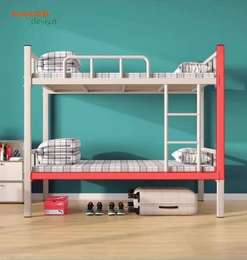 Giường tầng sắt đẹp sơn tĩnh điện kết hợp gỗ chống ẩm cao cấp-GTS 006