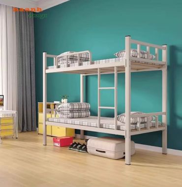 Giường tầng sắt đẹp sơn tĩnh điện kết hợp gỗ chống ẩm cao cấp-GTS 006
