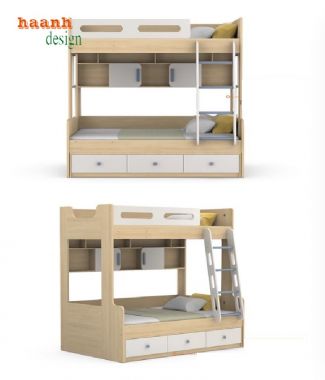 Giường tầng cho bé đa năng – Giải pháp tối ưu cho phòng nhỏ-GTC 006