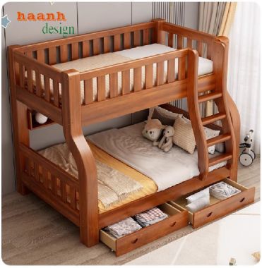 Giường tầng cho bé giá xưởng – Chất liệu chuẩn, thiết kế đẹp-GTE 013