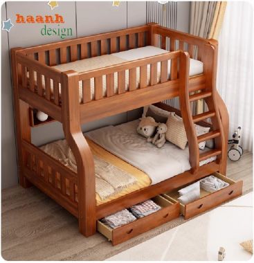 Giường tầng cho bé giá xưởng – Chất liệu chuẩn, thiết kế đẹp-GTE 013