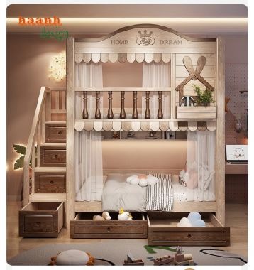 Sáng tạo ý tưởng giường tầng cho bé cá tính-GTE 005