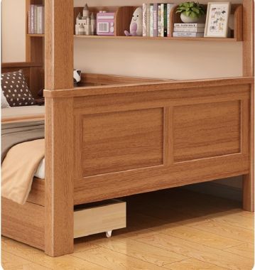 Mẫu giường ngủ trẻ em bằng gỗ hai tầng đẹp và tiện dụng-GTE 015