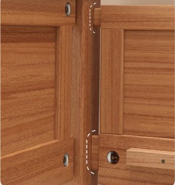 Mẫu giường ngủ trẻ em bằng gỗ hai tầng đẹp và tiện dụng-GTE 015