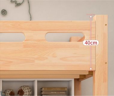 Phối hợp giường tầng trẻ em gỗ sồi với nội thất khác-GTE 009