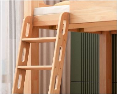 Phối hợp giường tầng trẻ em gỗ sồi với nội thất khác-GTE 009