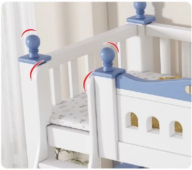 An toàn tuyệt đối cho bé với giường tầng gỗ trẻ em-GTE 011