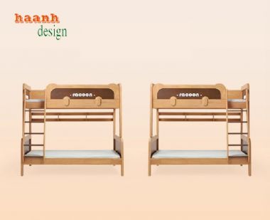 Giường tầng trẻ em gỗ sồi đẹp – Bảo vệ giấc ngủ bé yêu-GTE 011