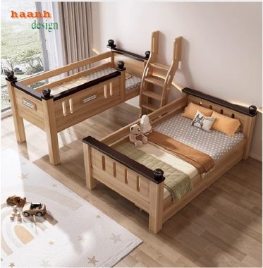 Tăng cường không gian sống với giường tầng gỗ trẻ em-GTE 010