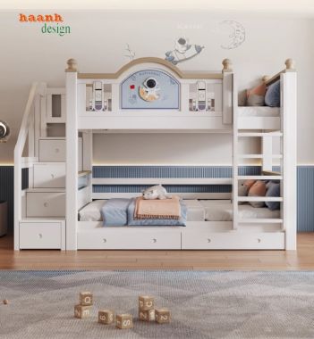 Top mẫu giường tầng cho bé trai, bé gái cao cấp nhất hiện nay-GTE 016