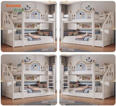 Top mẫu giường tầng cho bé trai, bé gái cao cấp nhất hiện nay-GTE 016