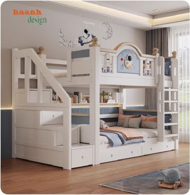 Top mẫu giường tầng cho bé trai, bé gái cao cấp nhất hiện nay-GTE 016