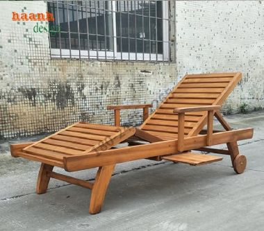Giường xếp thư giãn gỗ Teak – Đẹp, tiện lợi, bền bỉ-GTT 015