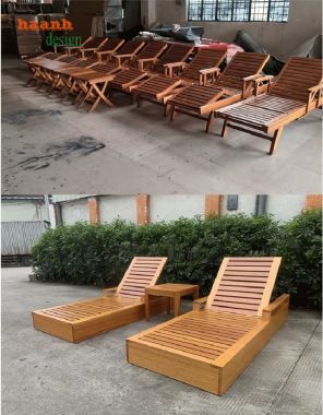 Giường xếp thư giãn gỗ Teak – Đẹp, tiện lợi, bền bỉ-GTT 015