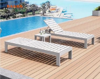 Giường tắm nắng gỗ cao cấp cho resort, biệt thự và hồ bơi-GTT 016