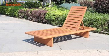 Giường tắm nắng cho hồ bơi bằng gỗ Teak tự nhiên-GTT 018