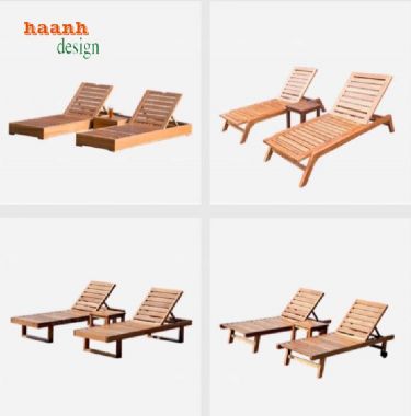 Thư giãn đỉnh cao với giường tắm nắng gỗ Teak nhập khẩu-GTT 014