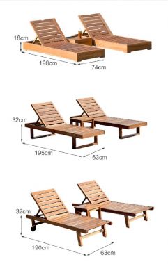 Thư giãn đỉnh cao với giường tắm nắng gỗ Teak nhập khẩu-GTT 014