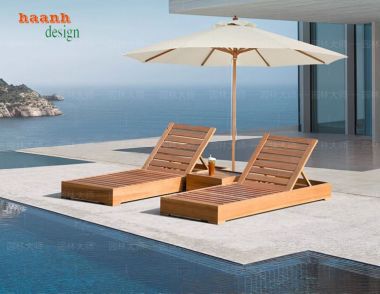 Giường thư giãn hồ bơi gỗ teak Sự lựa chọn hoàn hảo-GTT 009