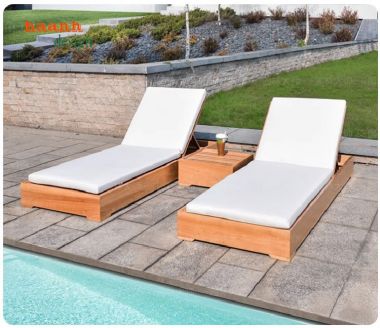 Giường thư giãn hồ bơi gỗ teak Sự lựa chọn hoàn hảo-GTT 009