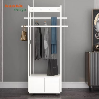 Giá gỗ treo quần áo thiết kế hiện đại xu hướng mới-KGT 004