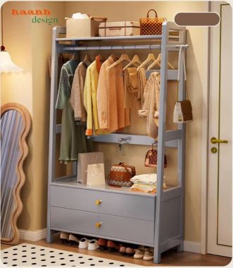 Giá treo quần áo bằng gỗ – Giải pháp lưu trữ sang trọng-KGT 004