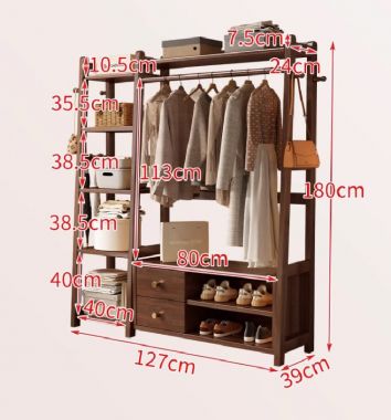 Giá kệ gỗ treo quần áo thiết kế chữ A độc đáo, dễ tháo lắp-KGT 001