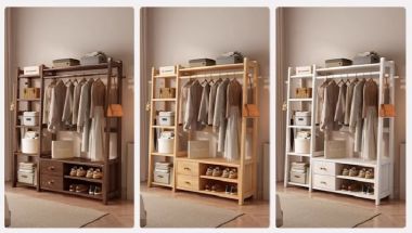 Giá kệ gỗ treo quần áo thiết kế chữ A độc đáo, dễ tháo lắp-KGT 001