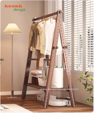 Kệ treo quần áo chữ A bằng gỗ tự nhiên – Đẹp, bền, tiện dụng-KGT 003