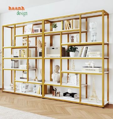 Kệ Sắt Trang Trí Gỗ – Giải Pháp Trang Trí Nội Thất Đẹp-KTS 014