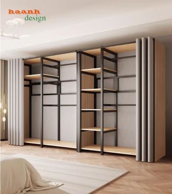Kệ khung sắt treo quần áo hiện đại đẹp cho mọi không gian-KST 011
