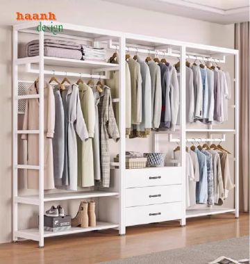 Thiết Kế Kệ Treo Quần Áo Bằng Sắt Đẹp – Bền – Đa Năng-KST 006