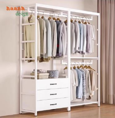 Thiết Kế Kệ Treo Quần Áo Bằng Sắt Đẹp – Bền – Đa Năng-KST 006