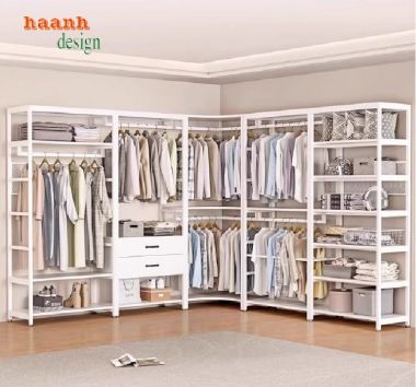 Thiết Kế Kệ Treo Quần Áo Bằng Sắt Đẹp – Bền – Đa Năng-KST 006
